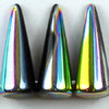 Spike Perlen 17 x 7 mm schwarz vitrail medium (12 Stk. Packung)