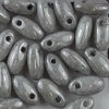 Rizo™ beads 2,5 x 6mm weiß grau gelüstert 10g