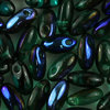 Rizo™ beads 2,5 x 6mm smaragd blau iris 10g