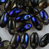 Rizo™ beads 2,5 x 6mm black diamond - blau iris 10g