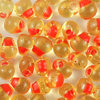 Miyuki Tropfen Perlen 3,4mm DP F4 hell topaz - roter Farbeinzug 10g