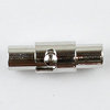 Magnetbajonettverschluss für 3 mm geflochtenes Lederband, Edelstahl, 15 x 4 mm, 1 Stück
