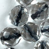 Glasschliffperlen 8 mm crystal - schwarzer Farbeinzug
