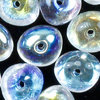 Glasperlen asymetrische Perle crystal AB 5,5 x 8 mm, 10 g (ca.22 Stück)