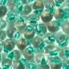 Miyuki Tropfen Perlen 3,4mm DP F38 crystal - türkis metallic Farbeinzug 10g