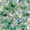 Miyuki Long Magatama Perlen 4 x 7 mm LMA 2148 crystal iris - smaragd Farbeinzug 10g