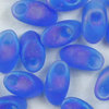 Miyuki Long Magatama Perlen 4 x 7 mm LMA 150 FR blau iris matt 10g