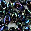 Miyuki Long Magatama Perlen 4 x 7 mm LMA 455 schwarz iris metallic 10g