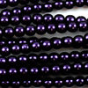 Imitationsperlen rund dunkel lila 2 mm, 1 Strang mit 150 Stk.
