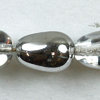 Glasperlen birnenförmig crystal-silber (half labrador) 11 x 8 mm 4 Stk.
