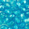 Glasschliffperlen 4 mm lagune wachs - crystal