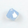 Swarovski Perlen 6301 Doppelkegel 8 mm quer gebohrt air blue opal