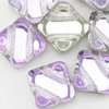 Flat Silky Beads Backlit crystal violet ice  6mm 25Stk.