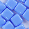 Silky Beads blau opak 6mm 25Stk. Two-Hole-Beads