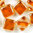 Flat Silky Beads crystal - kupfer gelüstert 6mm 25Stk. Two-Hole-Beads