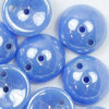 Piggy Beads blau opak gelüstert 4x8mm 25Stk. Two-Hole-Beads