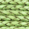 Lederband, geflochten 3 mm hell grün