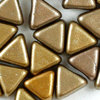 Kheops® par puca® Beads gold antik iris matt 6mm 5g Two-Hole-Beads