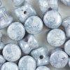 Preciosa Pellet Beads 4x6mm weiß - terracotta blue 50 Stk.