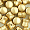 Preciosa Pellet Beads 4x6mm gold metallic matt 50 Stk.