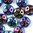 CzechMates™ QuadraLentil blau iris metallic 6mm 5g