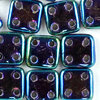 CzechMates™ QuadraTile blau iris metallic 6mm 5g