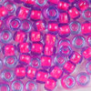 Toho Rocailles 8/0  Fb-Nr. 980 light sapphire - neon pinker Farbeinzug 10g