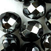 Glasschliffperlen 8 mm schwarz - chrom