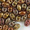 MiniDuo Beads gold antik iris matt  2 x 4mm  10g