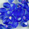Glasschliffperlen 4 mm dunkel blau AB