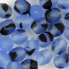 Glasschliffperlen 4 mm blau - schwarz matt