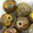 Glasschliffperlen 8 mm gelb opak travertin