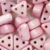 eMMA® Beads weiß - pink gelüstert 3x6mm 10g (ca.75 Stk.).