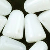 Gumdrop Beads 7 x 10 mm weiß  (10 Stk. Packung)