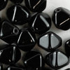Glasperlen Doppelpyramide 6 mm schwarz  (50 Stk. Packung)