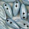 Preciosa Chilli™ Beads weiß blau gelüstert 4 x 11mm  50Stk.