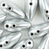 Preciosa Chilli™ Beads silber metallic matt 4 x 11mm  50Stk.