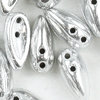 Preciosa Chilli™ Beads silber metallic (full labrador) 4 x 11mm  50Stk.