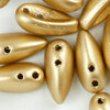 Preciosa Chilli™ Beads gold metallic matt 4 x 11mm  50Stk.