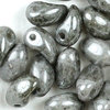 Lily Petal Beads 4x6 mm weiß grau gelüstert  10g (ca.75 Stk.)