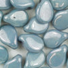Preciosa Pip Beads 5x7mm weiß blau gelüstert 50 Stk.