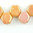 Honeycomb Beads weiß - rosa bronze gelüstert 6mm 30Stk.