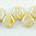 Honeycomb Beads weiß - honey drizzle 6mm 30Stk.