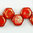 Honeycomb Beads rot opak - bronze picasso 6mm 30Stk.