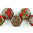 Honeycomb Beads rot opak travertin 6mm 30Stk.