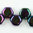 Honeycomb Beads lila iris metallic 6mm 30Stk.
