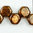 Honeycomb Beads topaz - bronze picasso 6mm 30Stk.