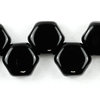 Honeycomb Beads schwarz  6mm 30Stk.