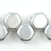 Honeycomb Beads silber metallic matt  6mm 30Stk.
