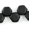 Honeycomb Beads schwarz matt  6mm 30Stk.